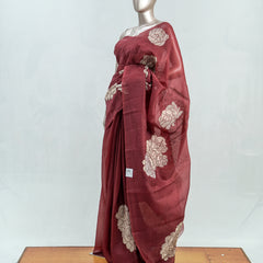Glass Organza Saree  A SAN5389