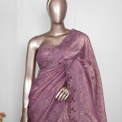 Crushed Shimmer Organza Saree SAN4110