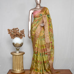 Semi Natural Crepe Saree with Digital Print_Mysore Dola Silk Saree (₹3900) C 004425