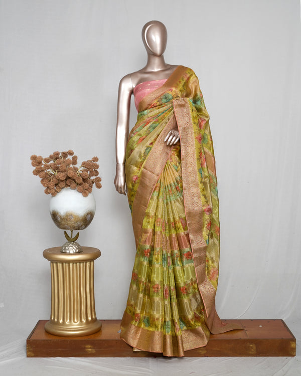 Semi Natural Crepe Saree with Digital Print_Mysore Dola Silk Saree (₹3900) C 004425