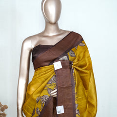 Floral Printed Tussar Silk Saree SAN4225