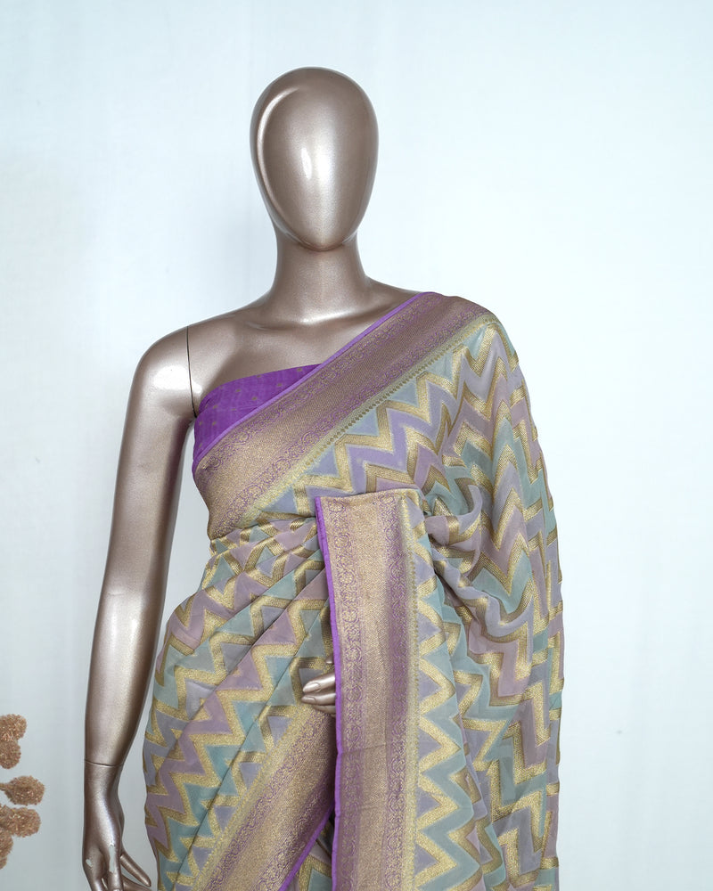 Georgette Banarasi Silk Saree SAN4395
