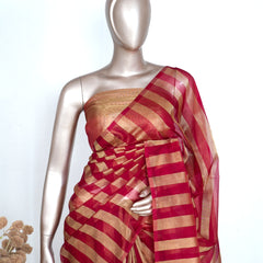Organza with Tissue Silk Saree  SAN4474