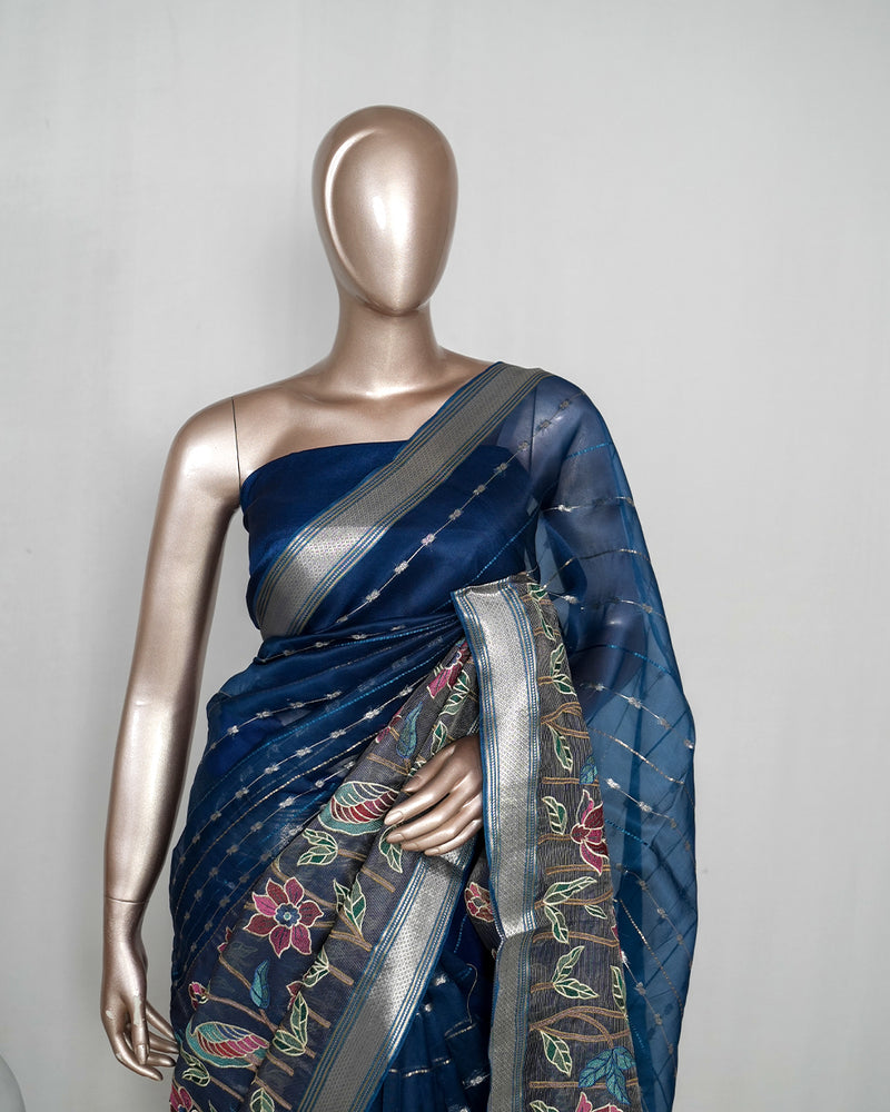 Organza Tissue Saree  SAN4939