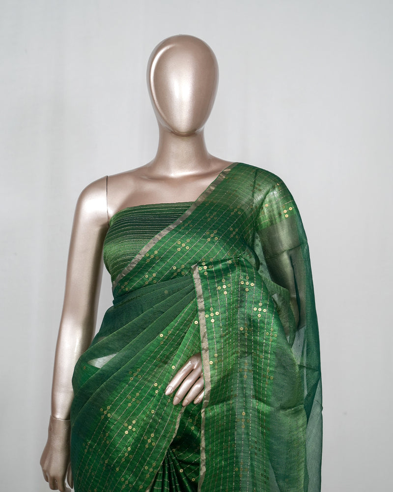 Pure Organza Saree with Sequin Weaving SAN4951