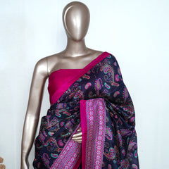 Pure Soft Silk Saree with Kashmiri Traditional Print SAN4997