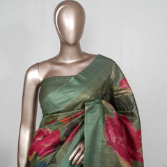 Printed Tussar Silk Saree SAN4055