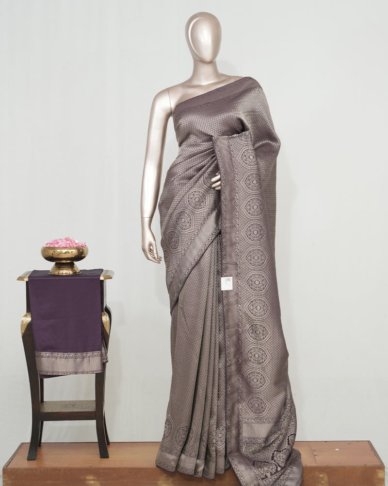 Semi Silk Brocade Banarasi Saree  SAN4638