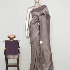 Semi Silk Brocade Banarasi Saree  SAN4638