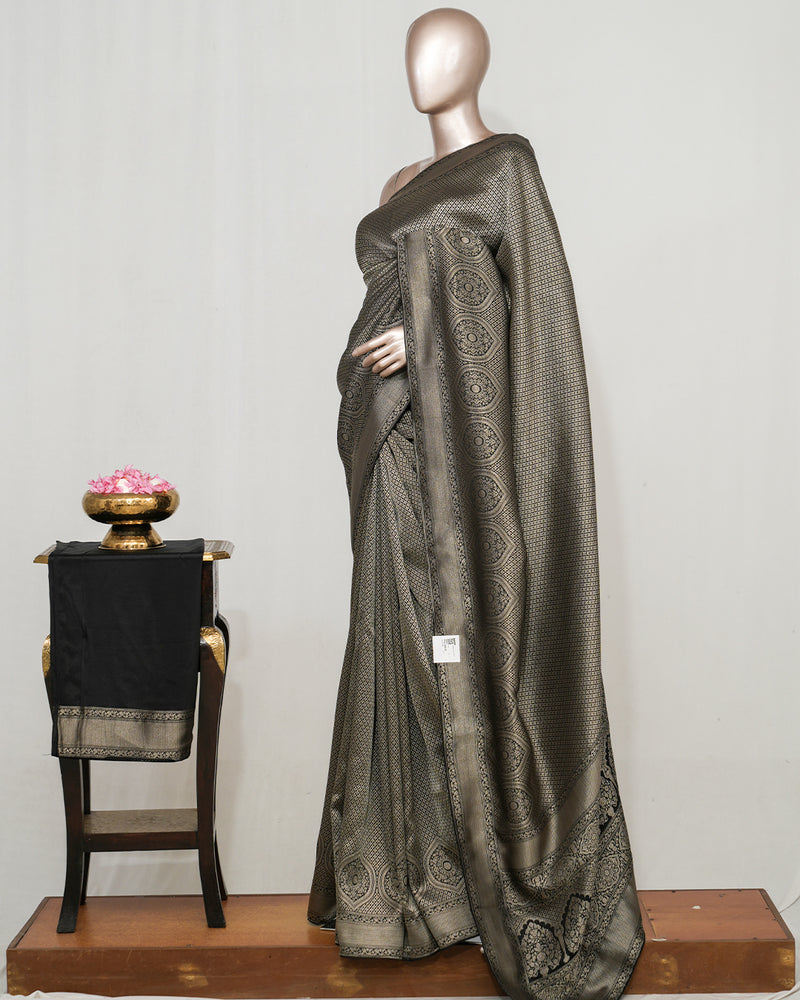 Semi silk with rich brocade weave  SAN4631