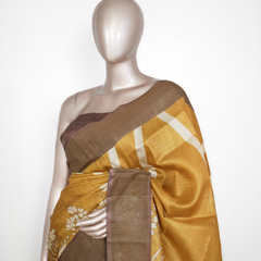 Printed Tussar Silk Saree SAN4184