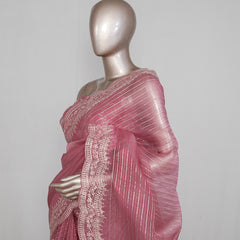 Pure Organza Embroidery Saree SAN4936