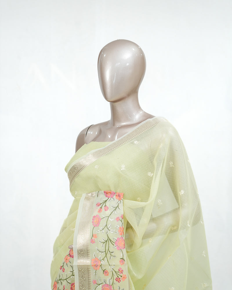 floral Tissue Organza H 005396
