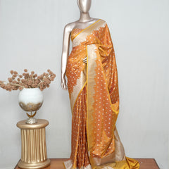 Sunset orange  Banarasi silk sarees  SAN5286
