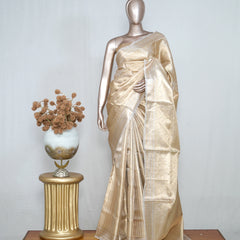 Pure Golden Tissue Silk Saree SAN4256