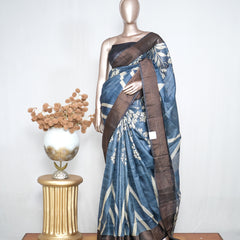 Printed Tusser Silk Saree SAN4180