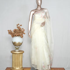 Crystal Organza Handworked Saree  SAN4796