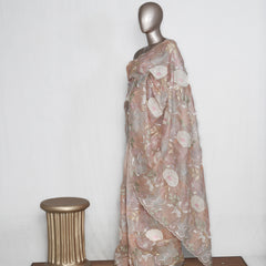 Pure Organza Embroidered & Appliqué Saree   SAN4938