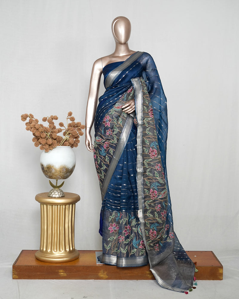 Organza Tissue Saree  SAN4939