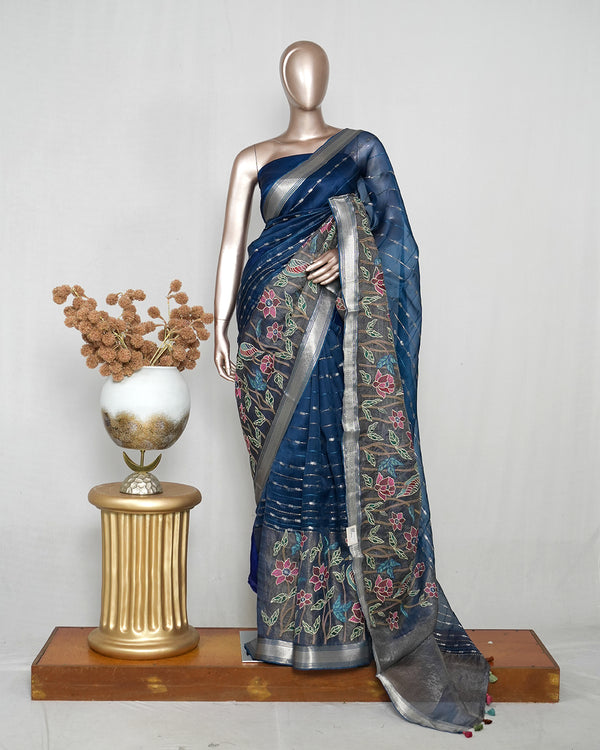 Organza Tissue Saree  SAN4939