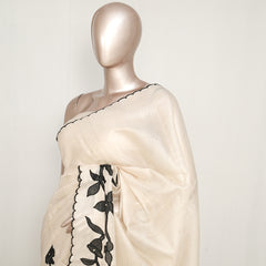 Tissue Kota Applique Embroidery Saree   SAN5169