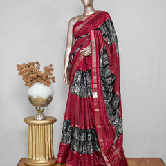 Semi Natural Crepe Saree with Digital Print _ Mysore Dola Silk Saree (₹3900) A 004426