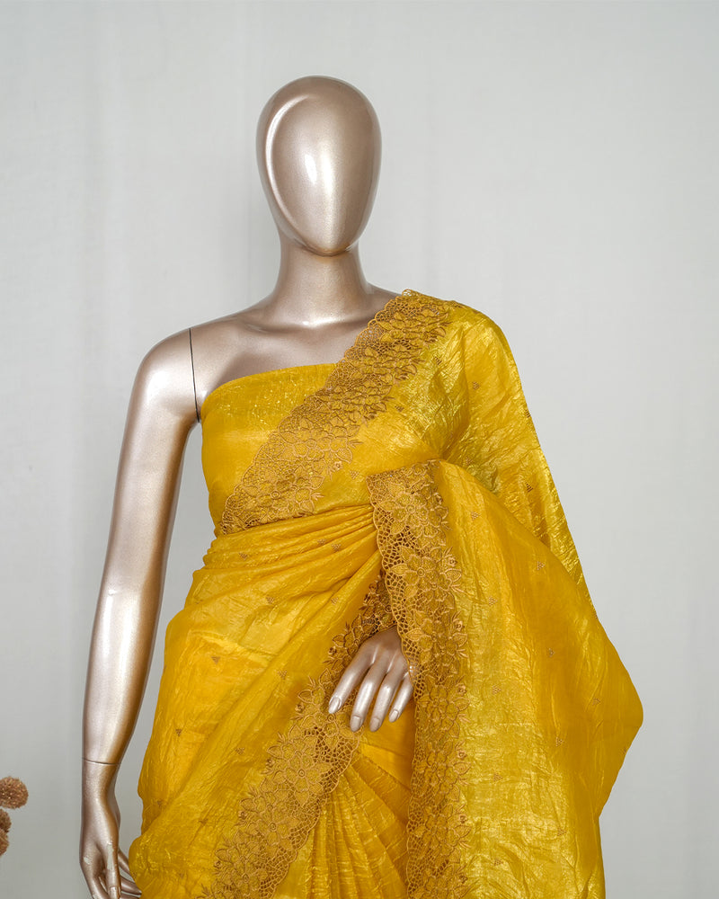 Shimmer Crushed _Crushed Tissue EMB Saree (₹4300) A 004111
