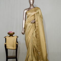 Banarasi Brocade Silk Saree with Striped Weaving  SAN4596