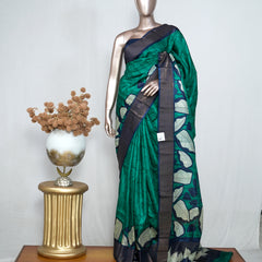 Printed Tusser Silk Saree SAN4179
