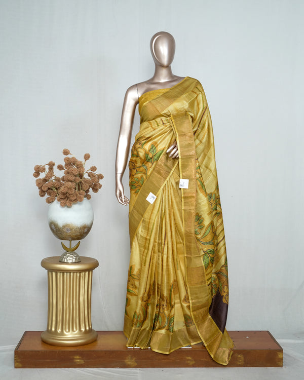 Printed Tussar Silk Saree SAN4212