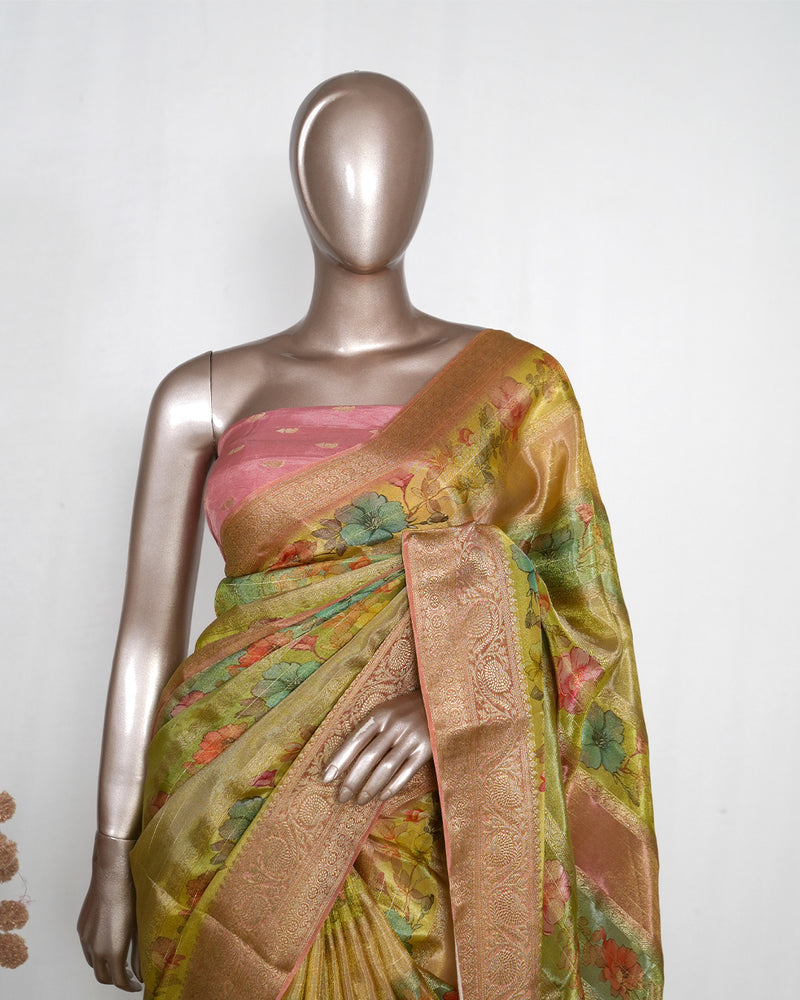 Semi Natural Crepe Saree with Digital Print_Mysore Dola Silk Saree (₹3900) C 004425