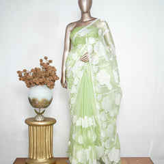 Organza Saree with Appliqué Work  SAN5026