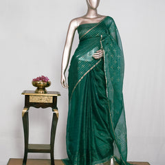 Pure Kora Embroidery Organza Saree  SAN4930