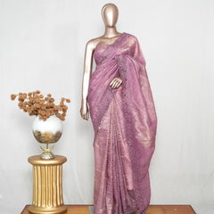 Crushed Shimmer Organza Saree SAN4110