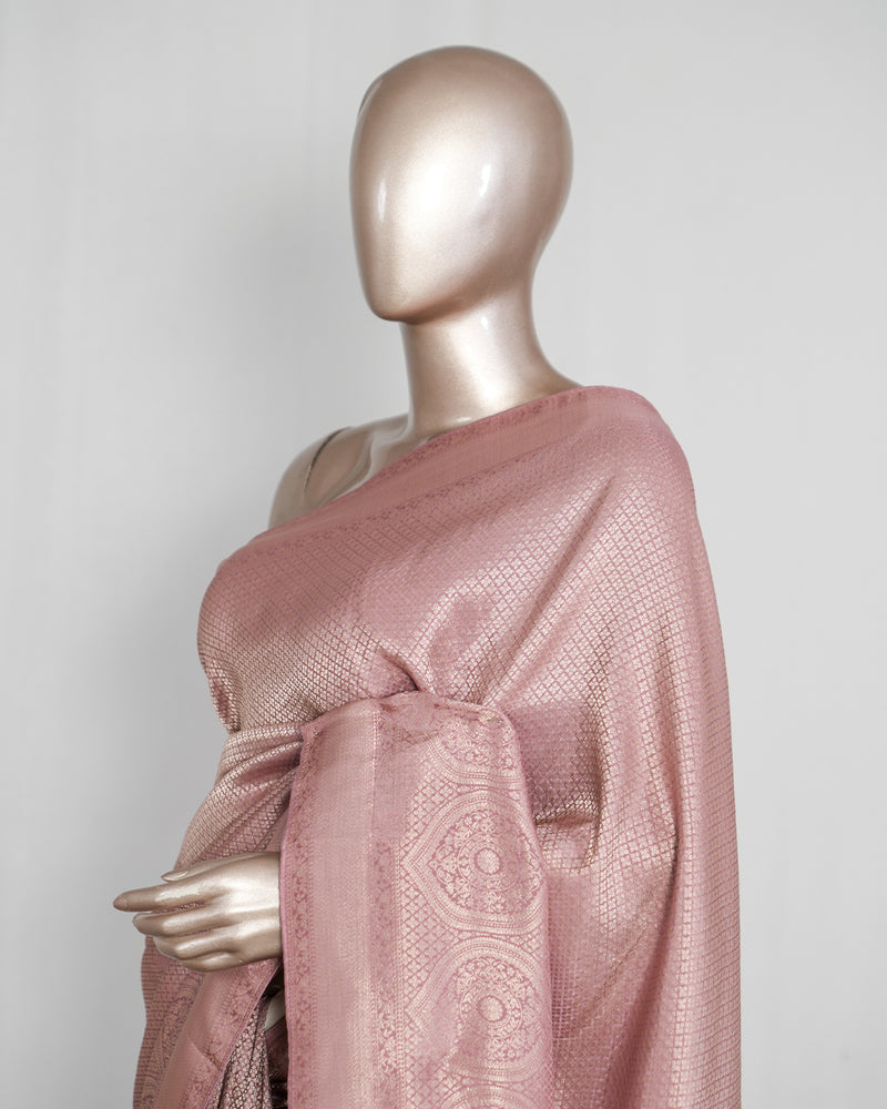 Semi silk with rich brocade weave Sarees  SAN4625