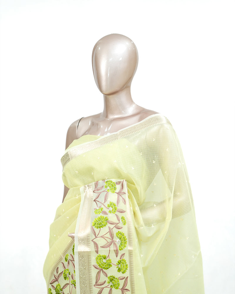 floral Tissue Organza J 005396