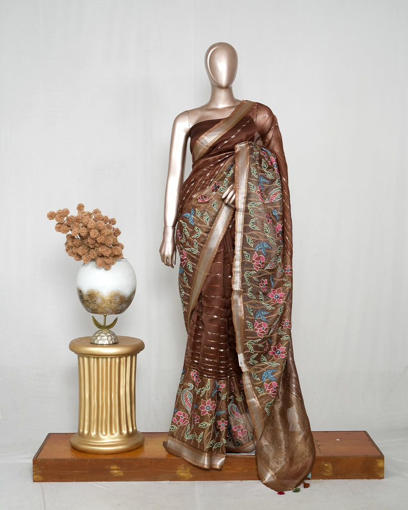 Organza Tissue Saree SAN4939