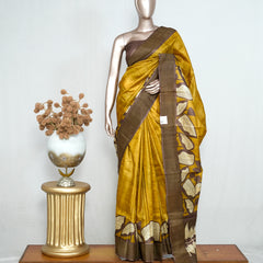 Floral Printed Tussar Silk Saree SAN4177