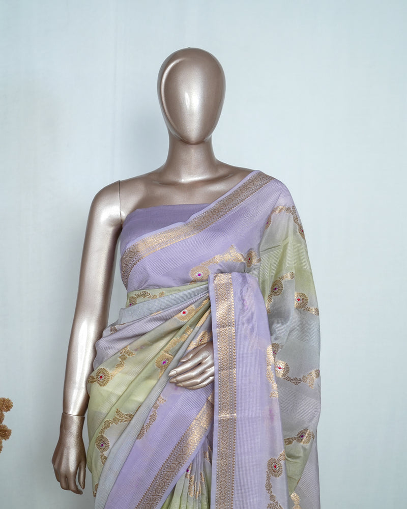 Pure Chanderi Silk Saree  SAN4544