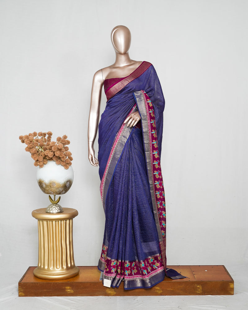Mysore Semi Silk Saree with Kalamkari SAN5055