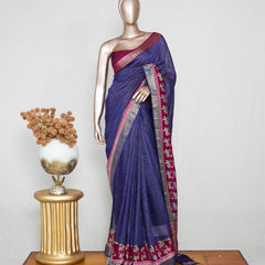 Mysore Semi Silk Saree with Kalamkari SAN5055
