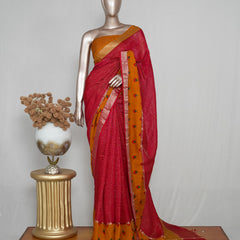 Mysore Semi Silk Saree with Kalamkari  SAN4977