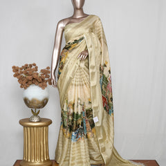 Print Mysore Silk Saree SAN4438