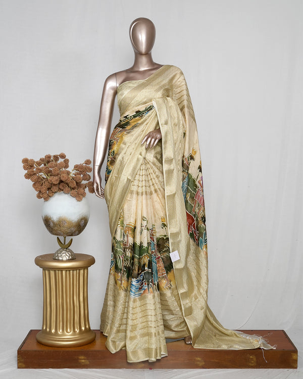 Print Mysore Silk Saree SAN4438