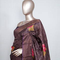 Printed Tusser Silk Saree  SAN4194