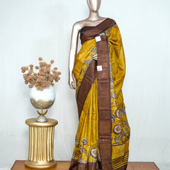 Floral Printed Tussar Silk Saree SAN4225