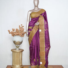 Printed Tusser Silk Saree  SAN4199