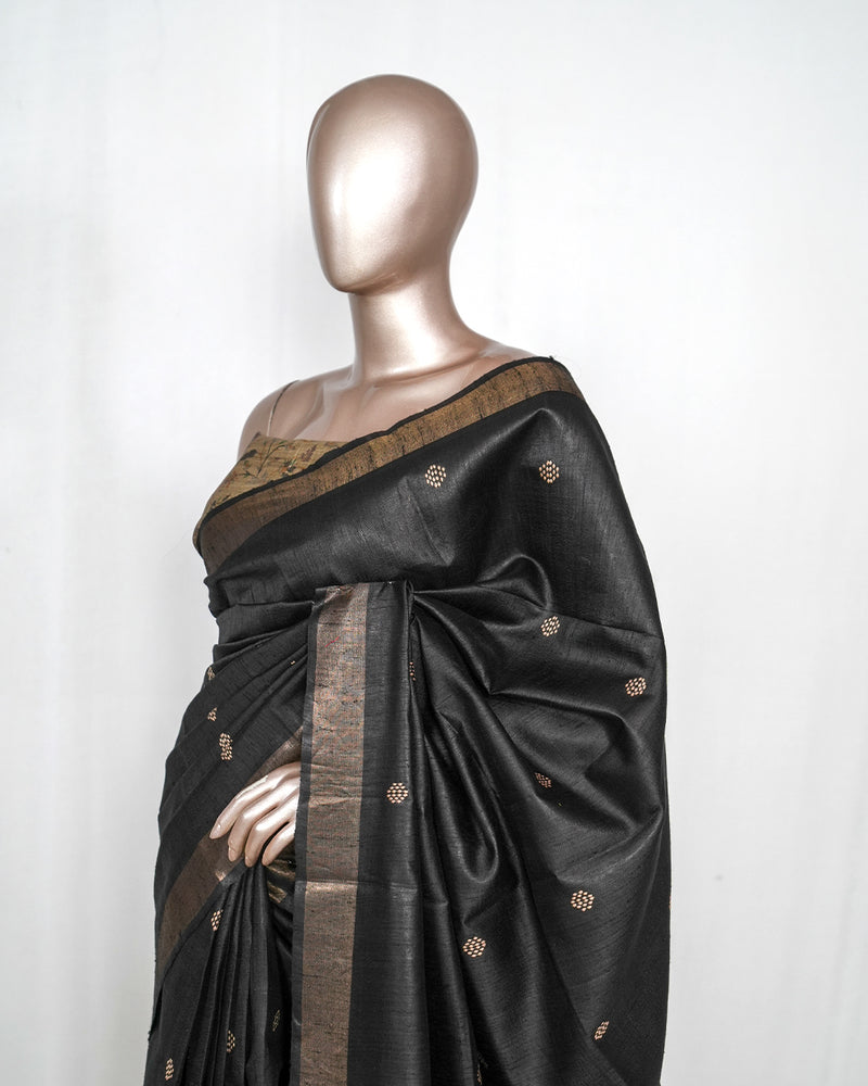 Tussar Silk Saree with Kalamkari Pallu SAN4054