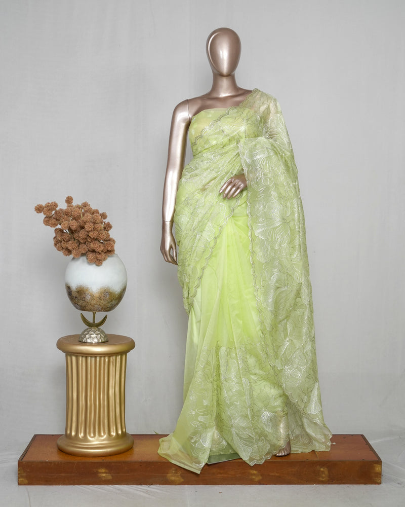 Semi Turkish Organza Saree SAN4956