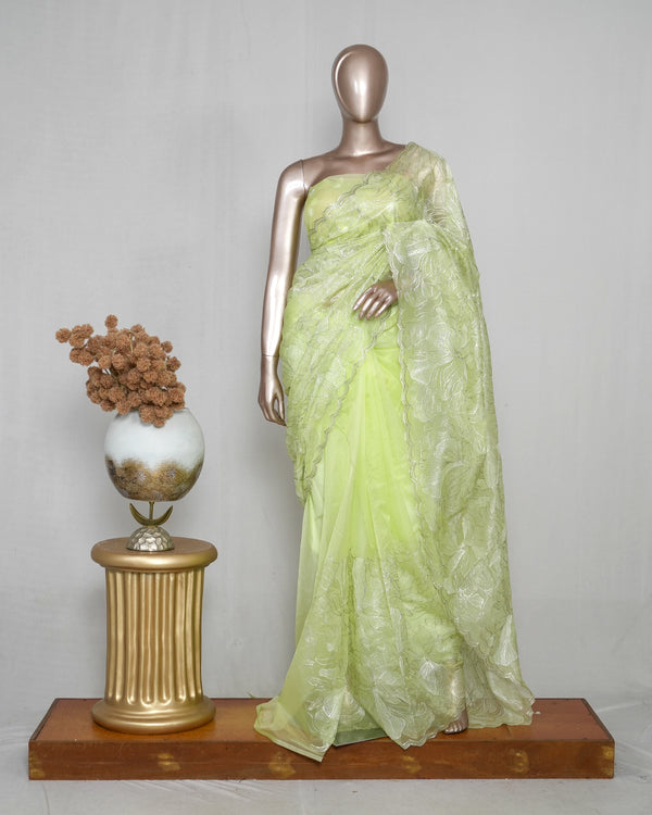 Semi Turkish Organza Saree SAN4956
